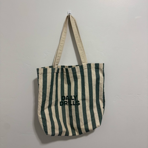 Daily Drills Handbags - Daily drills striped tote bag
